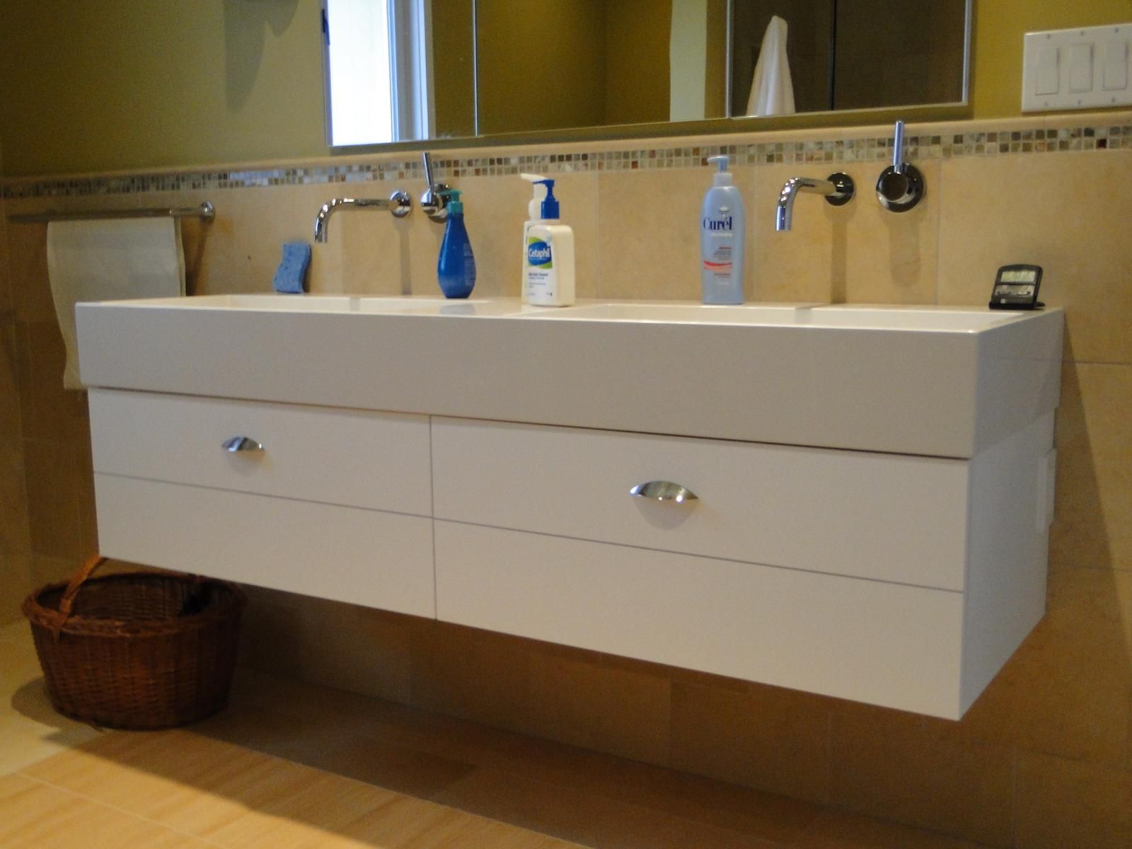 Hand Crafted Trough Sink Vanity by Case By Case Cabinets | CustomMade.com