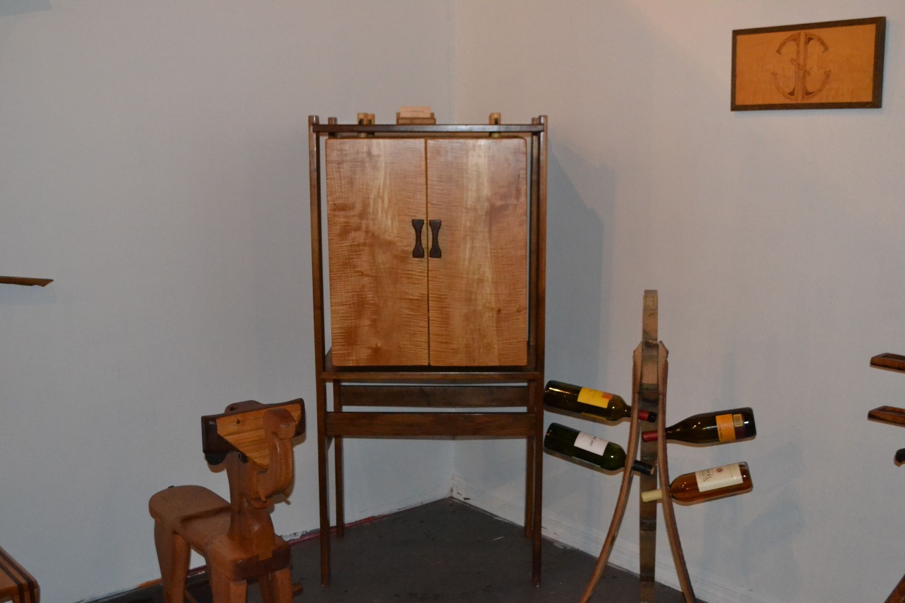 Custom Made Hanging Wine by Glerup woodwork and design