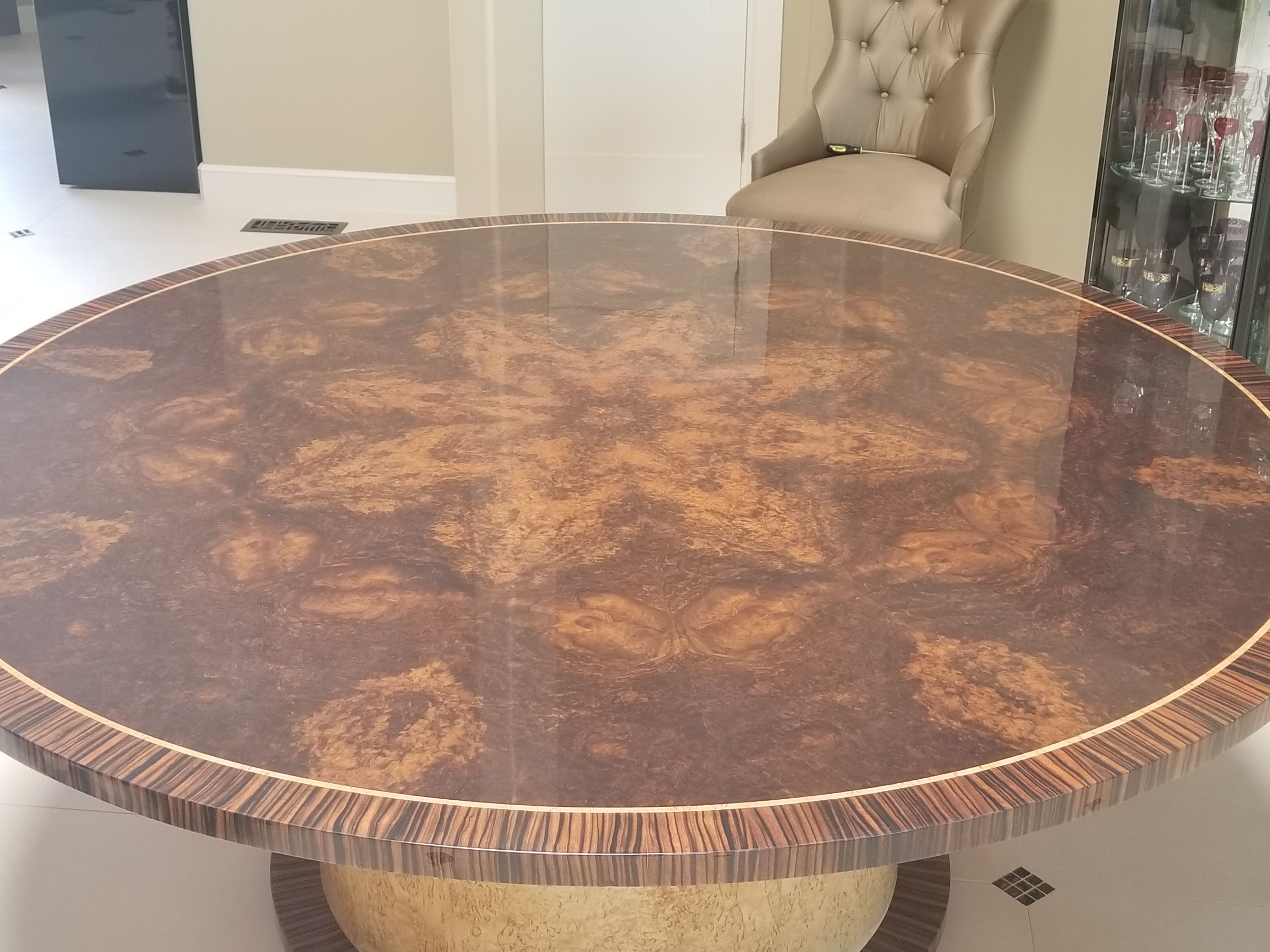 Custom Made Modern Exotic Wood Table by Kirk Kreations | CustomMade.com