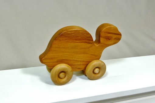 Custom Made Wooden Toy Turtle - Customized With Name