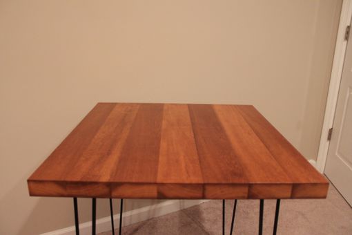 Custom Made Hairpin Solid Iroko Table