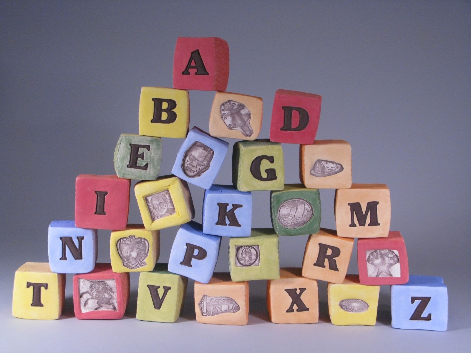 Hand Made Ceramic Alphabet Blocks by Cooper Studios ...