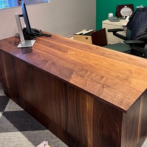 Mid-Century 1949 Protractor Desk (Dark Oak)