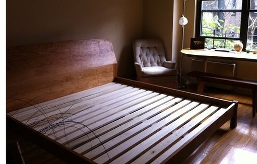 Custom Made Cherry Bed With Shelves