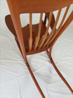 Custom Made Sam Maloof Inspired Sculpted Mahogany Rocking Chair