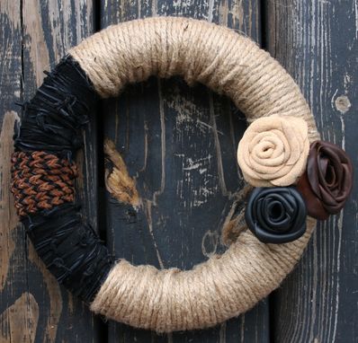 Custom Made Leather And Jute Wreath