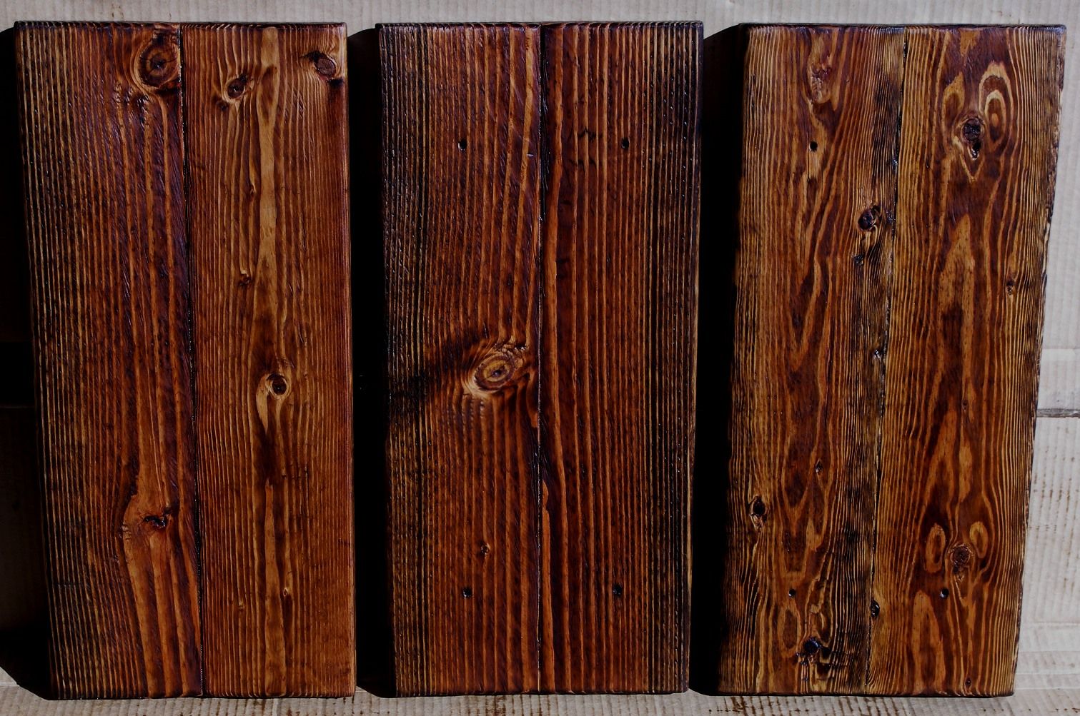 Handmade Rustic Farmhouse Shelf With Iron Brackets, Distressed Wood