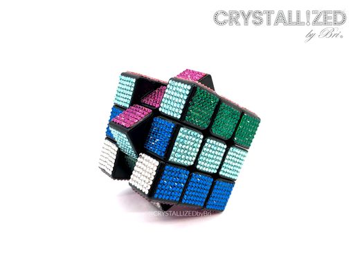 Custom Made Crystallized Rubik's Cube Bling Genuine European Crystals Bedazzled Game