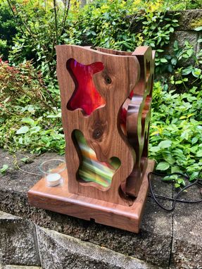 Custom Made Deconstructed Stained Glass Lamp
