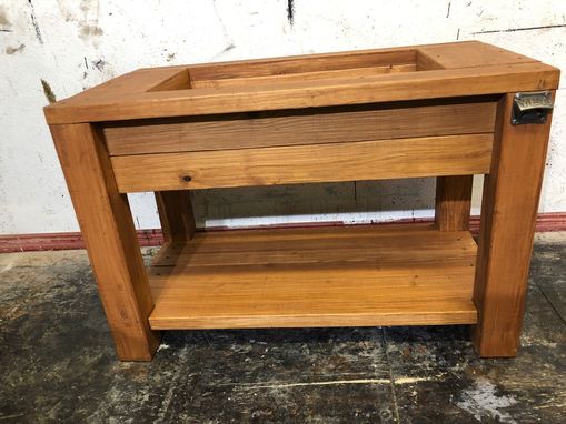 Custom Made Wooden Cooler Stand