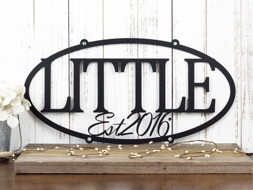 Custom Made Family Last Name Established Year Oval Metal Sign