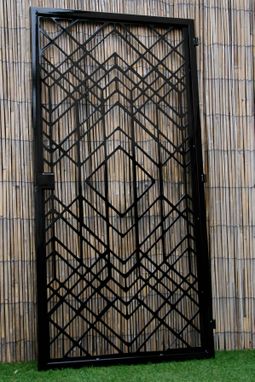 Custom Made Mid-Century Modern Geometric Gate - Rohe Design - Modern Metal Gate - Steel Wall Art