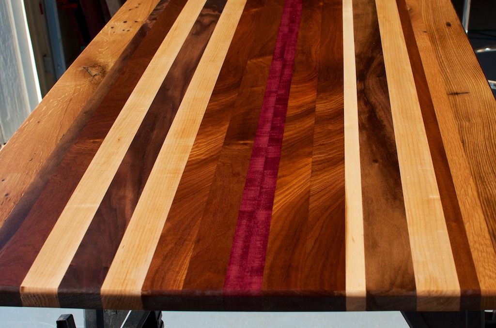 Hand Made Reclaimed Wood Countertop, Reclaimed Wooden Desk Top