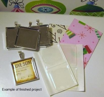 Custom Made Do-It-Yourself Square Pendant Necklace Set