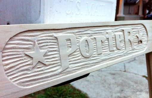 Custom Made Hand Carved & Gilded Lettering On Hardwood Frame