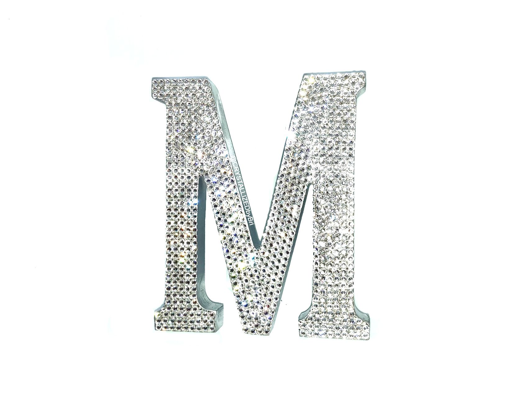 Monogram Letter I Personalized Silver Belt Buckle Rhinestone