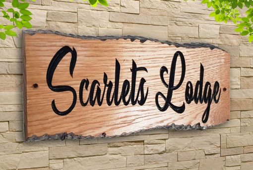 Custom Made Personalized Oak Carved Wooden Home House Number Name Sign Plaque Outdoor