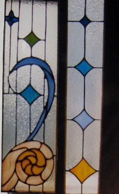 Custom Made Nautical Stained Glass Door Inserts