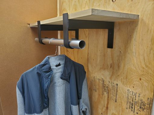 Custom Made Industrial Heavy Duty Shelf Bracket With Hook For Rod 1.5