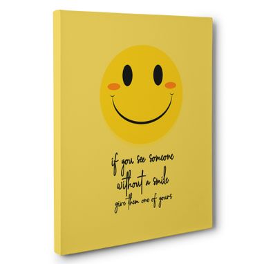 Custom Made If You See Someone Without A Smile Motivational Canvas Wall Art