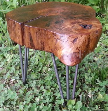 Custom Made Wooden Plant Stand, Side Table, Stool, Organic Furniture, Industrial Table, Round Table, Drink Stand