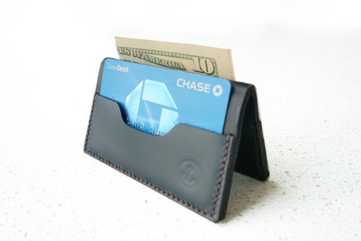 Custom Made Bi-Fold Men's Leather Wallet Card Holder