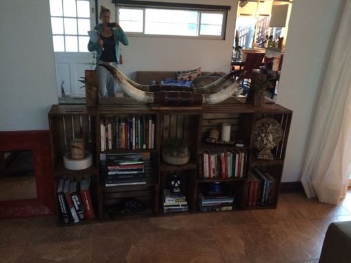 Custom Made All Wood Crate Book Shelf/Entry Table