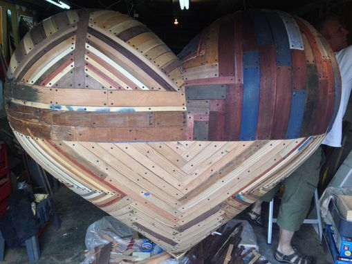 Custom Made Heart Wood - Sculpture