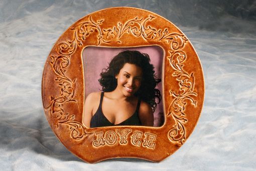Custom Made Picture Frame,Handmade,Customed By Name,Hand Carve On Ceramic ,Unique.