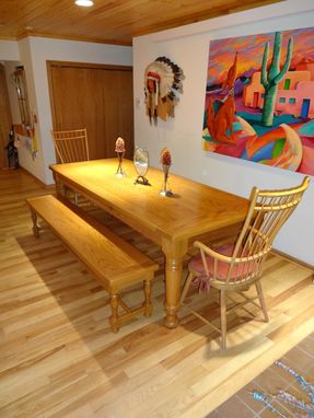 Custom Made Dining Table With Benches