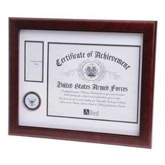 Custom Made U.S. Navy Medallion Certificate And Medal Frame