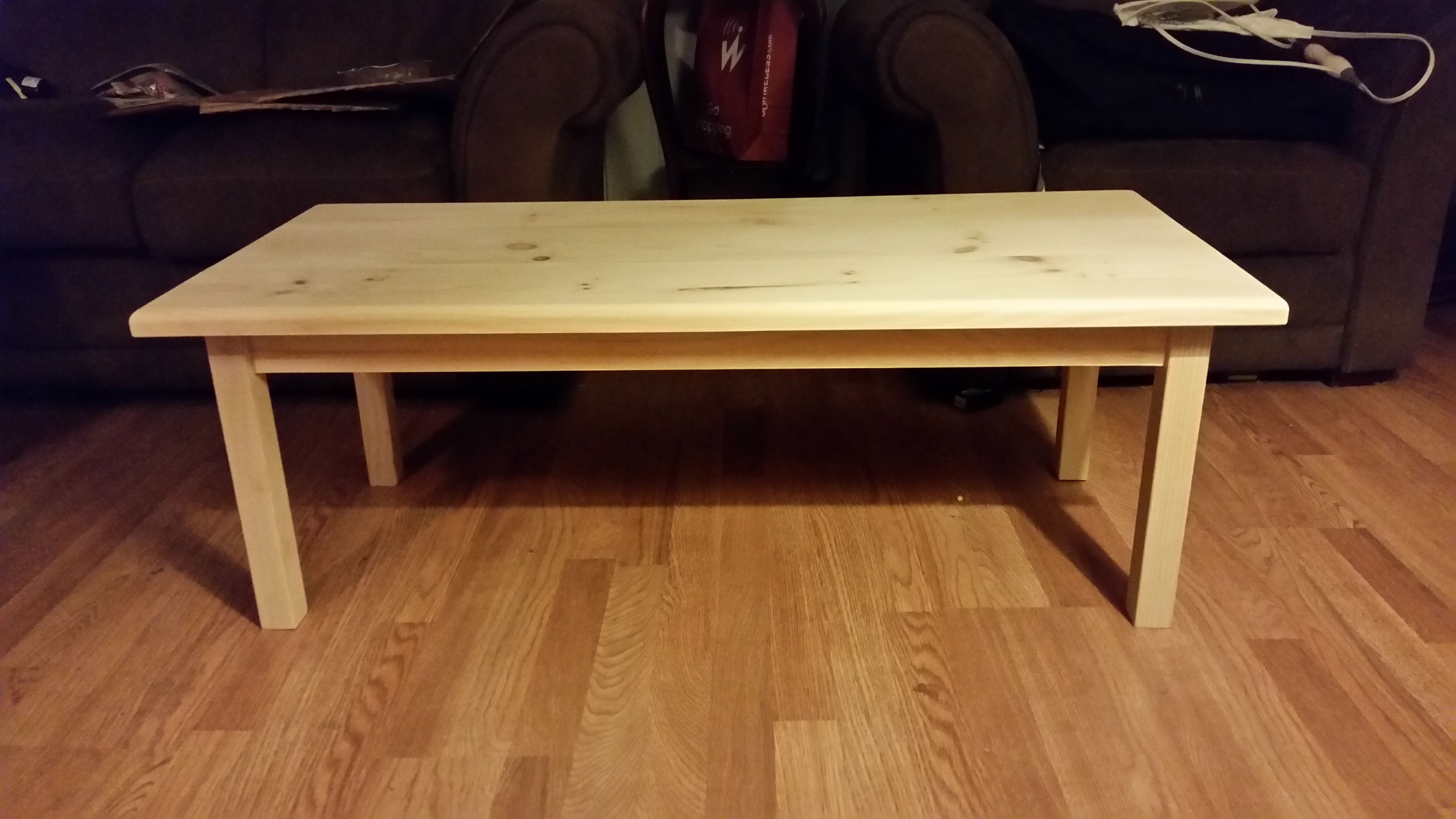 unfinished pine kitchen table