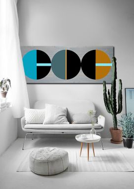 Custom Made Mod Cubism 60x24 - Wood Decor, Wood Art, Abstract Art, Mid Century Modern, Wall Decor, Home Decor