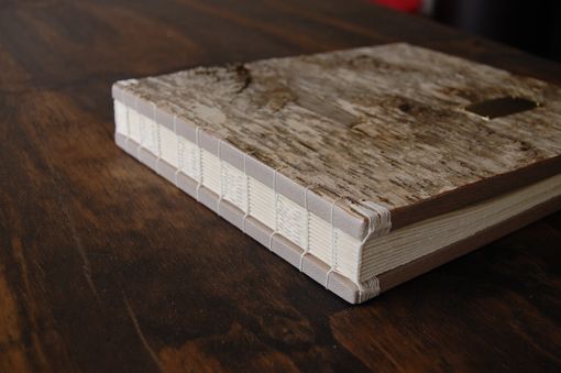 Custom Made Rustic Birch Bark Wedding Guest Book