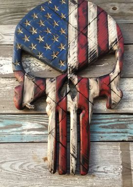 Custom Made American Flag Skull