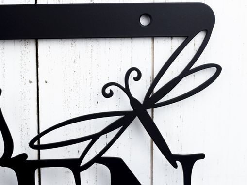 metal sign garden laser cut dragonfly custommade order personalized