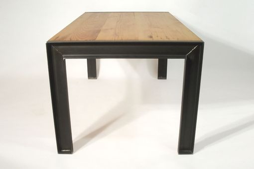 Custom Made Reclaimed Douglas Fir And Steel Table