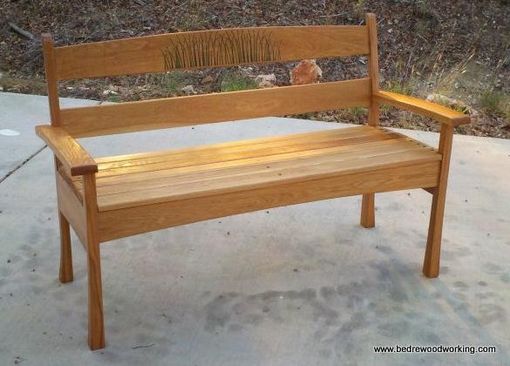Custom Made White Oak Garden Bench