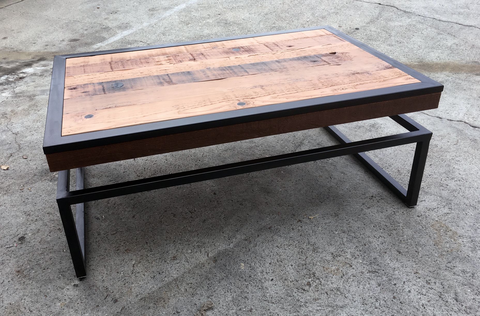 Hand Crafted Reclaimed Floating Top Coffee Table by Surfridge Design