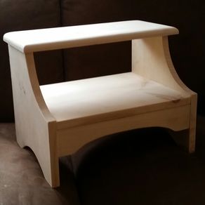 Custom Step Stools | Handmade Wood Stepstools | CustomMade.com - Naked Pine Bedside Step Stool by Jonathan Elkins