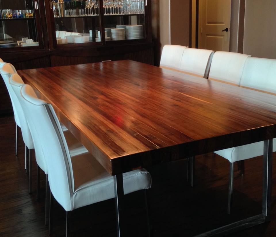 Buy Hand Crafted Walnut Strip Table, made to order from KS Woodcraft ...