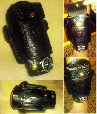 Custom Made Large Iphone Survival Cuff With Automatic Watch Aka Cowboy Cuff
