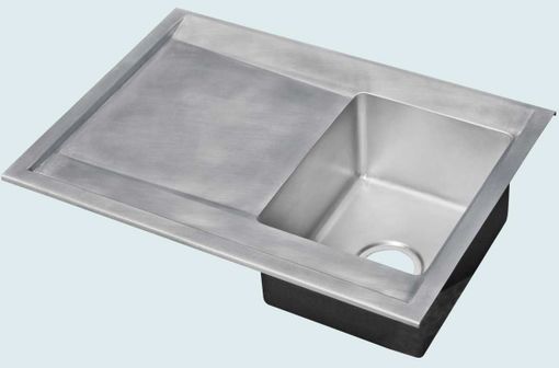 Custom Made Zinc Sink With Smooth Drainboard