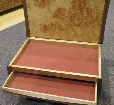 Custom Made Maple And Walnut Jewelry Box