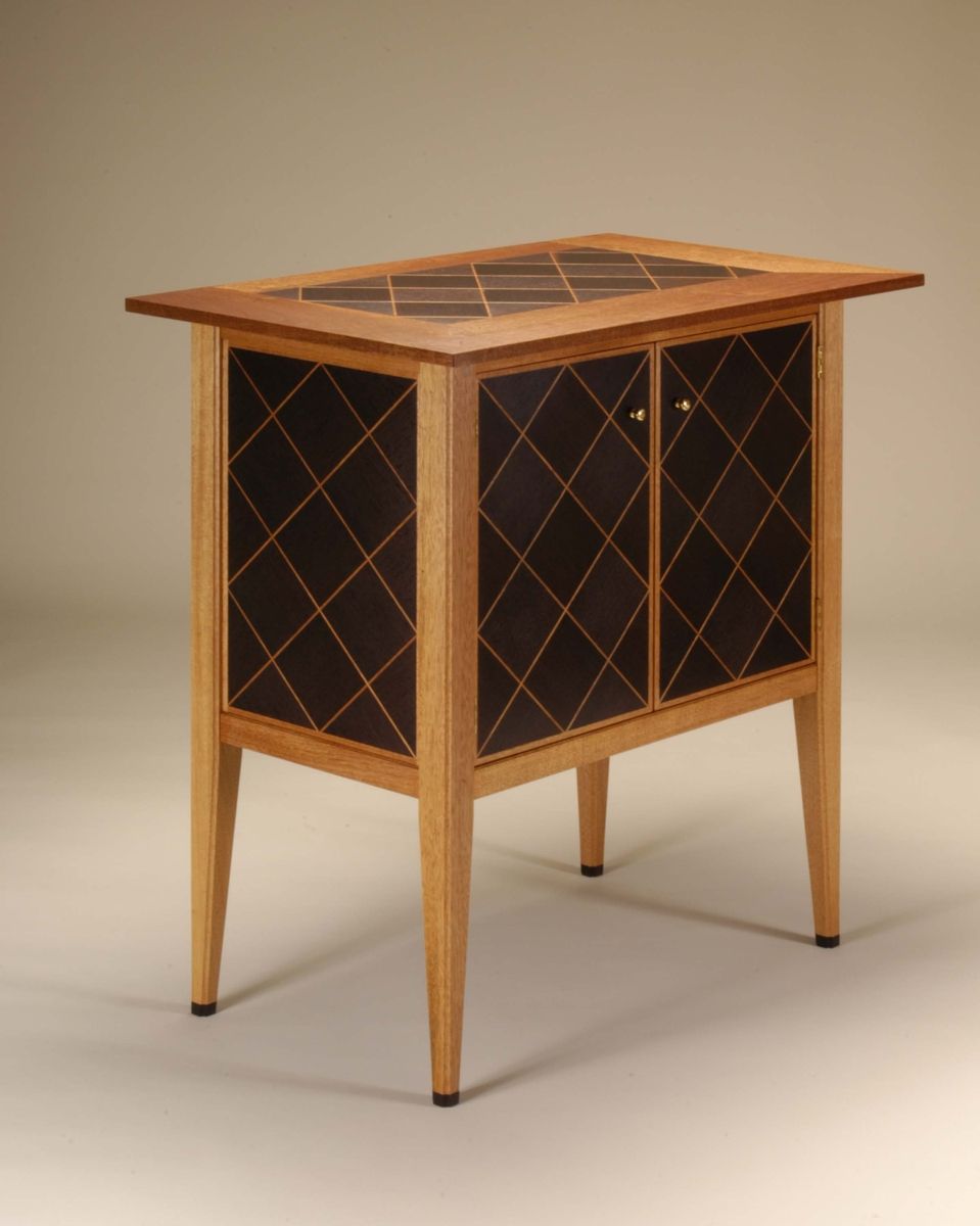 Hand Made Mahogany And Wenge Liquor Cabinet By Neal Barrett