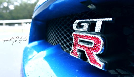 Custom Made Crystallized Gt-R Nissan Skyline Car Emblem Genuine European Crystals Bedazzled