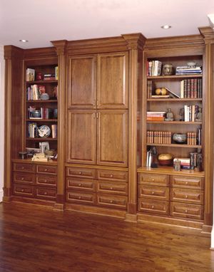 Custom Made Cherry Bookcase & Entertainment Center