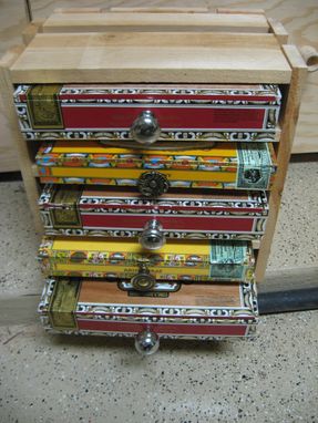 Custom Made Cigar Box Chest Of Drawers,  Jewelry Box And Keepsake Box.