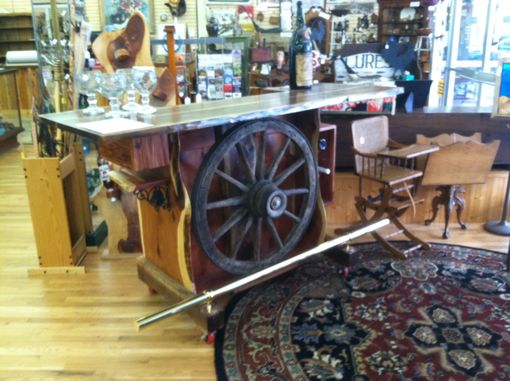 Custom Made Wagon Wheel Bar
