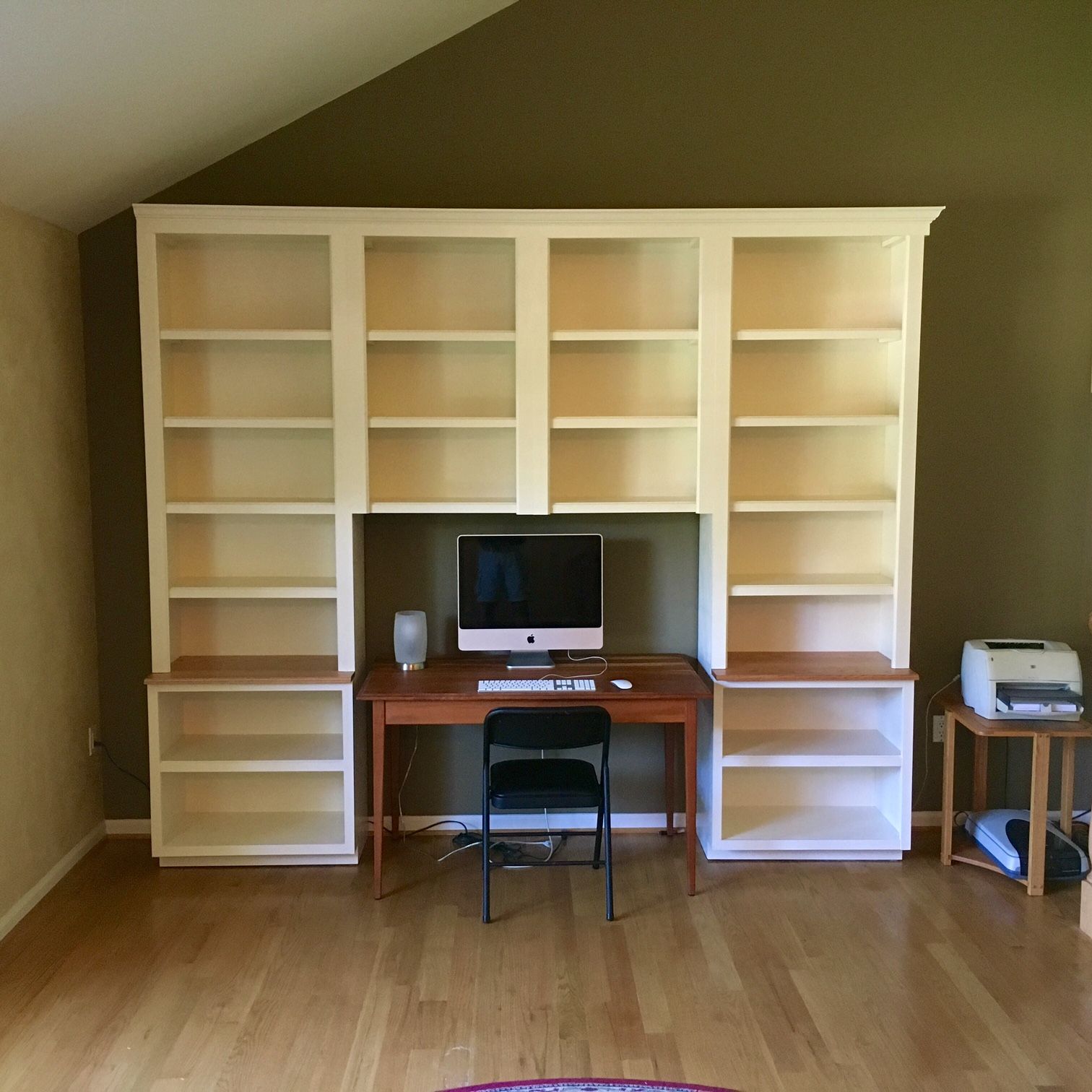Custom Made Painted Birch Bookcases by The Plane Edge, LLC